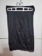 70s Vanity Fair 12-778 Black Nylon 1" Lace Pettipants Lingerie M / 20" USA