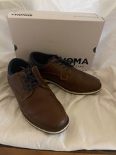 Boys Size 7 SONOMA GOODS FOR LIFE VILLIAN Dress Shoe Cognac Brown With Box