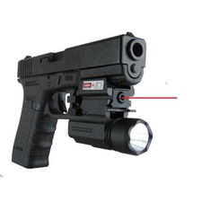 Pistol Low Profile Compact Red Dot Laser Sight and Flashlight Combination