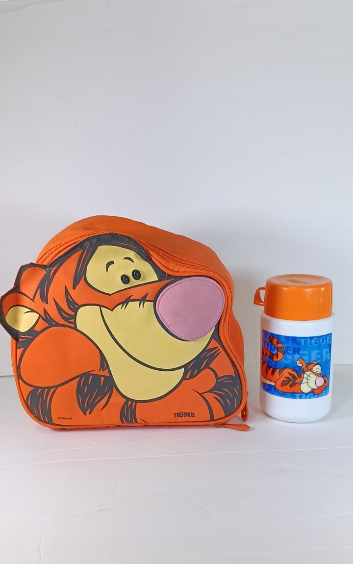 Vintage Disney Winnie the Pooh Tigger Lunch Backpack Thermos Set Brand New