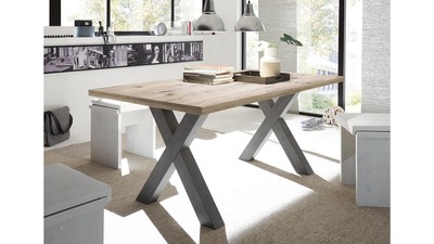 Esstisch Mister X Esszimmertisch Tisch Tischsystem graphit sandeiche 180x90 cm