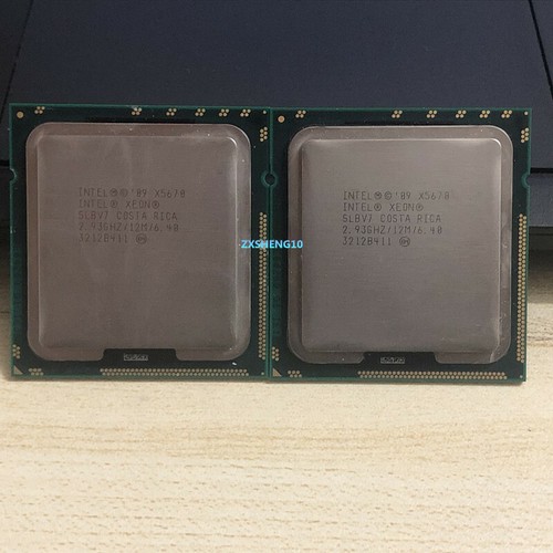 Pair of 2 Intel Xeon X5670 X5675 X5687 X5680 X5690 CPU LGA1366 Processors - Picture 3 of 7