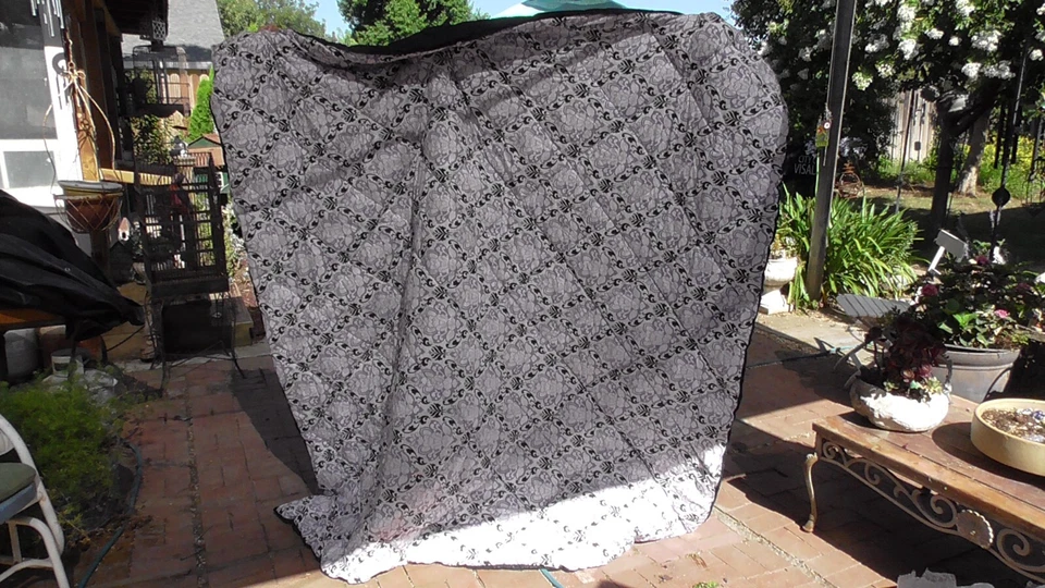 Pottery Barn Teen Comforter, 88x86 inches ~ Purple and black print with 2 shams - Image 2 of 4