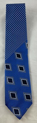 Versace Collection Light/Dark Blue Silk Tie CR39SEA8532 Color 0002