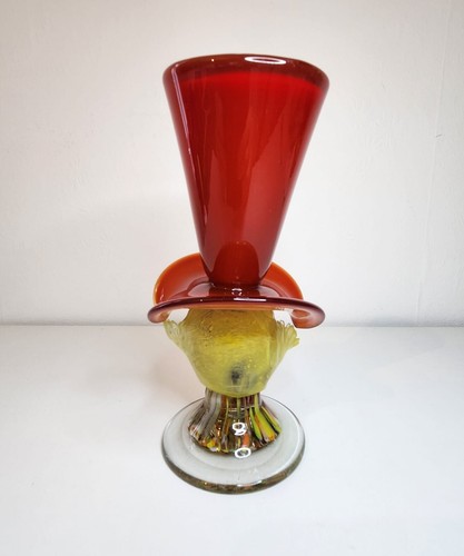 Murano Art Glass Clown Vase Figurine Original Venetian Italian 19.5cm (19) - Picture 2 of 8