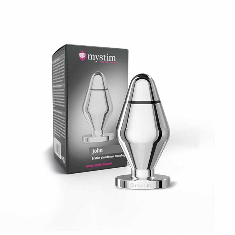 Mystim John Buttplug L, Mystim-Stecker, Analplug, E-Stim Plug Elektrostimulation