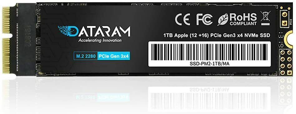 DATARAM 1TB M.2 M-Key PCIe NVMe SSD FOR 2013-15 Apple MacBook Pro, Macbook Air