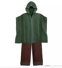 NWT  Disney Store Encanto BRUNO Costume Green Hooded Poncho  Brown Pants  Sz4