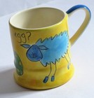 Whittard of Chelsea Limited Edition Easter Egg Hand Painted Mug "Whos Egg?"