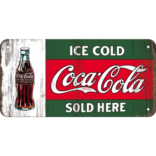 NOSTALGIE Hängeschild COCA COLA ICE COLD SOLD HERE Softdrink Coke NEU OVP - Picture 3 of 3