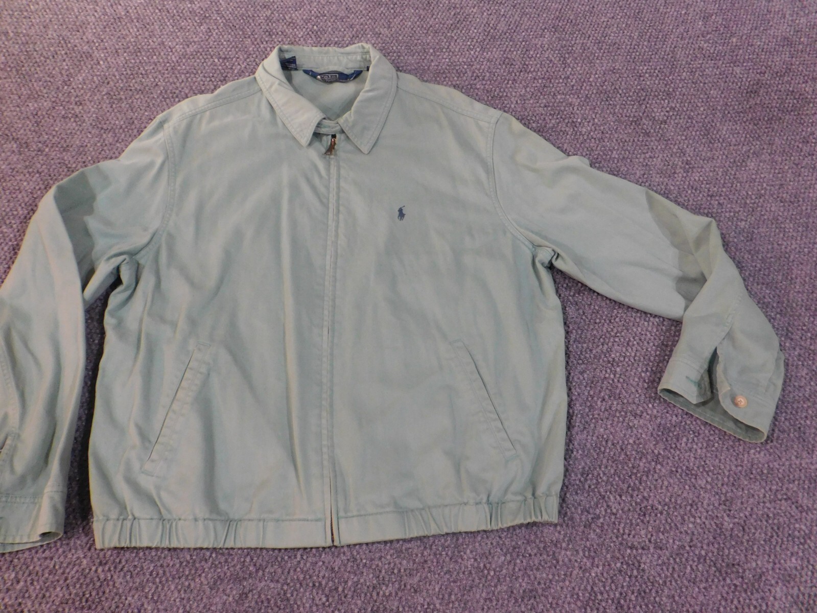 polo ralph lauren giacca uomo grande verde zip bomber classico pony preppy