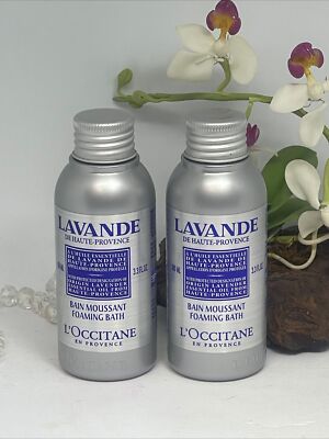 2x L'Occitane En Provence Lavande Lavender Foaming Bath - 3.3 fl oz /100 ml-New
