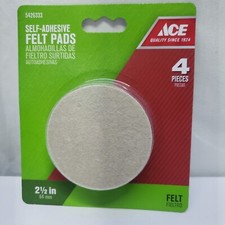 ACE Self Adhesive Felt Pads 4 pcs. 2 1/2 " ROUND Beige  5426333