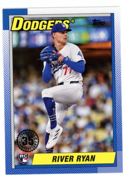 2025 Topps Series 1 RIVER RYAN 1990 Topps Baseball #T90-49 Dodgers
