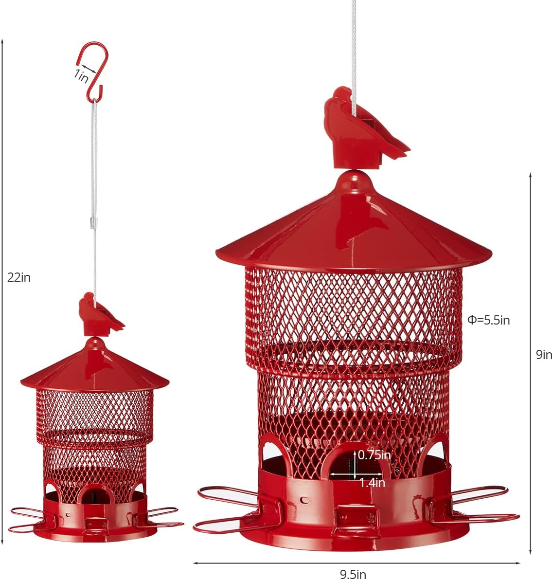 Squirrel Proof Wild Bird Feeders Upgraded Outdoors Hanging Wild Bird