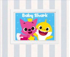 Pinkfong Baby Shark A4 Wall Art Poster for Children's Bedroom or Baby Nursery