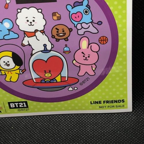 BTS sticker seal BT21 Japanese Rare Line Friends Kura Sushi Limited Japan F/S2 - Picture 3 of 11