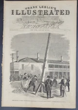 Frank Leslie's  1/19/1861 1st shots Civil War  firing on Star of the West etc