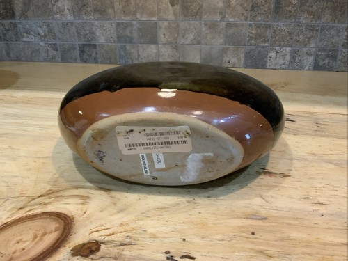 Vintage Steingut Keramik Vase Kanne Unkraut Topf Erdtöne glasiert Thailand Dekor schwer - Bild 10 von 21