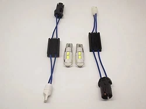 Paire Lumières Position 10 LED T10 W5W 6000K Canbus No D'Erreur Blanc Resistors