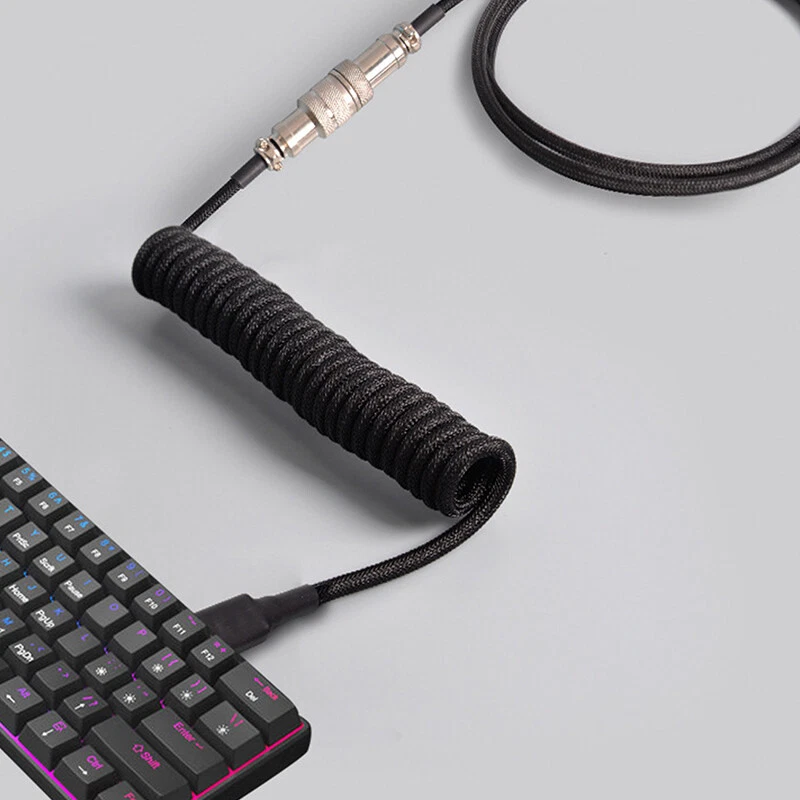 Type-C USB Keyboard TypeC USB Cable Mechanical Keyboard Coiled