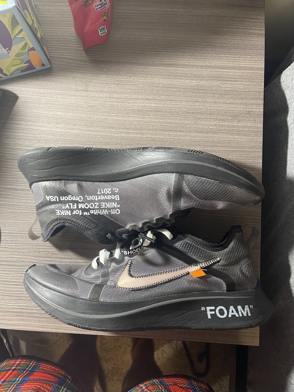 OFF WHITE X NIKE Taglia 10 5 Nike Zoom Fly SP x BIANCO SPORCO 2018