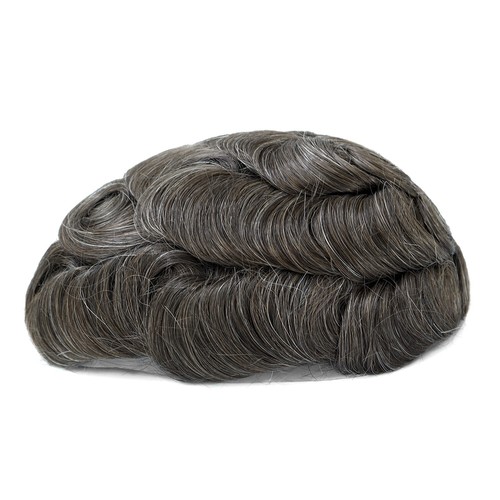Mens Hair Replacement Skin Front Toupee Hairpiece Fine Mono Bond System #520 - Picture 7 of 8