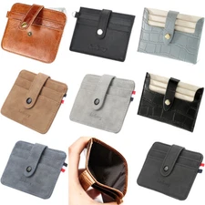 Slim Wallet Thin Credit Card Holder ID Case Purse Bag Front Pocket Wallets Hasp