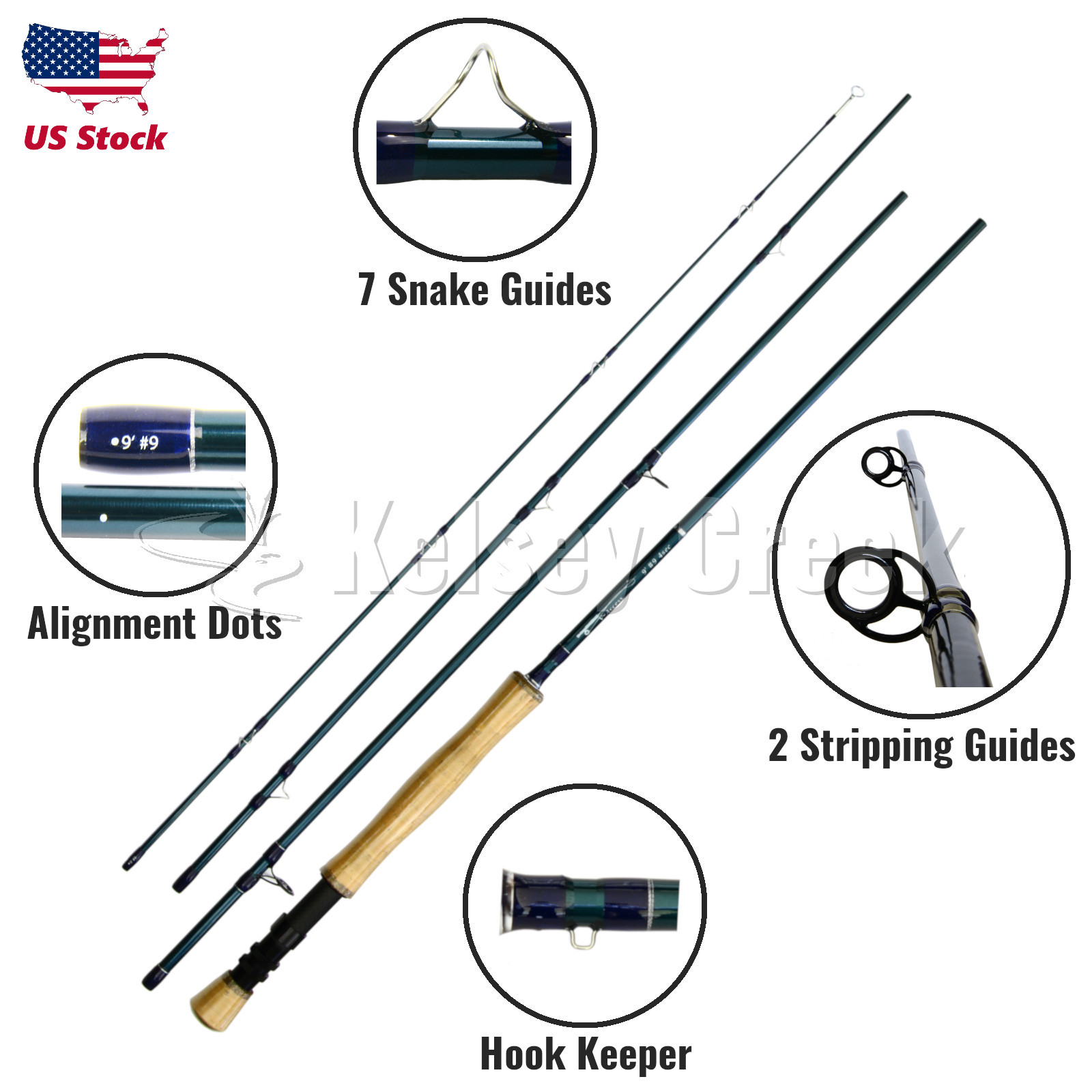 Maxcatch VAccess Fly Rod, 9', 310wt, Fast Action, Graphite, Rod Tube