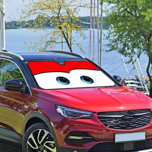 Car Windshield Sun Shade Cartoon Eye Visor SUV Auto Front Window Shield Cover - Picture 11 of 16