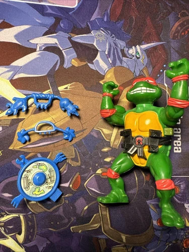 TMNT - Wacky Action Breakfightin’ Raphael - 1989 Vintage Figure - 100% Complete