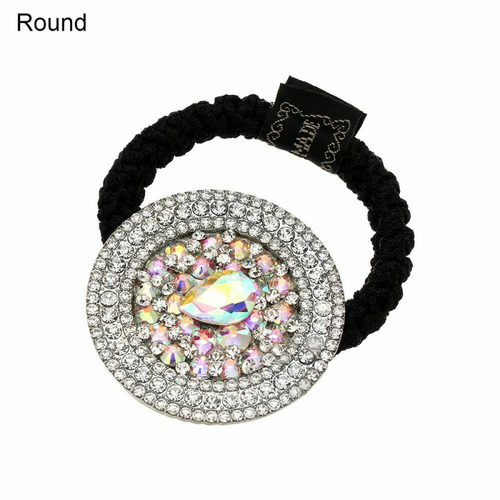 Fascia Elastica Retrò Regalo Cerchio Moda Corda Capelli Strass Lucido - Foto 10 di 12