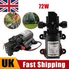 12V Water Pump High Pressure Diaphragm Self Priming 130PSI 6L/Min RV Caravan UK
