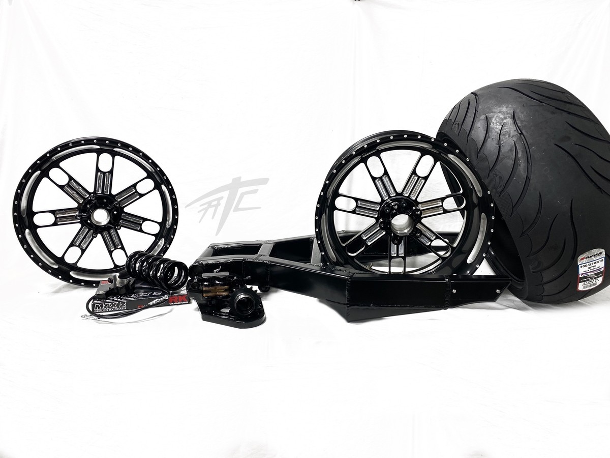 300 OSD FAT TIRE KIT BLACK CONTRAST SLAM WHEELS 12-25 KAWASAKI