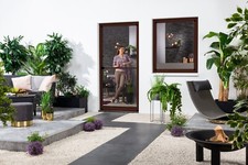 Kit Porta in Alluminio "Basic" - Anti Insetti con Molla di Chiusura 100x210 cm in Marrone