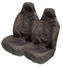 For SMART Roadster Coupé - Heavy Duty Black Waterproof Car Seat Covers - PAIR