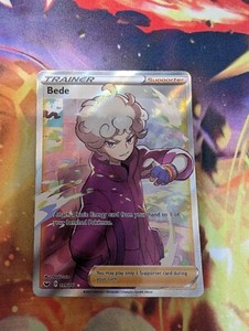 Bede 199/202 - Sword & Shield Base - Full Art Trainer Ultra Rare Pokemon Card NM