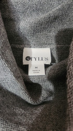 Stylus Sweater Top turtleneck grey size M Med J.C Penny JCP - 第 3/15 張圖片