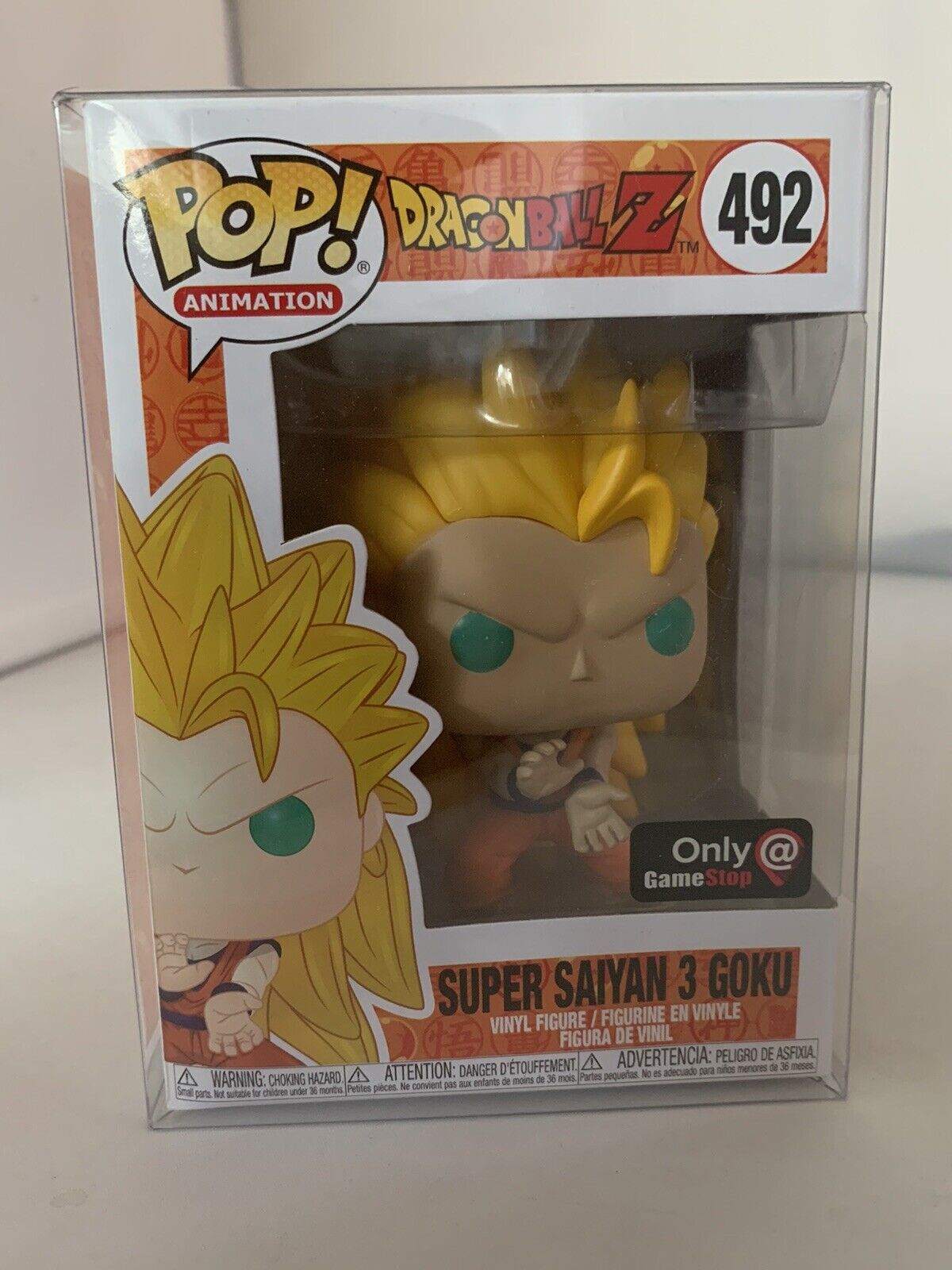 Funko Pop! Animation Dragon Ball Z Super Saiyan 3 Goku GameStop Exclusive  Figure #492 - US