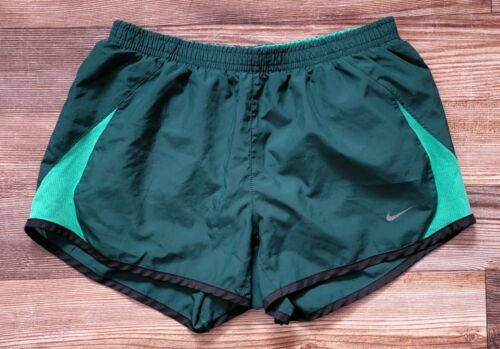 Nike Women’s Running Shorts Lined Green Size S 573728 Gym Athletic PreOwned - Afbeelding 1 van 11