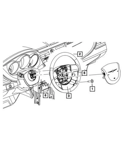 Cubierta trasera original del volante Mopar 2007-2008 Dodge Avenger 1EB84XDHAB Foto 2 de 2