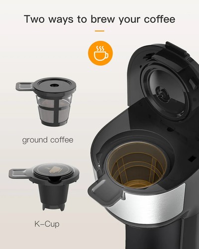 Single Serve Coffee Maker Brewer for K-Cup Pod Ground Coffee Thermal Drip - Picture 2 of 8