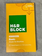 H&R BLOCK BASIC SIMPLE TAX SITUATIONS 2022 E-FILE PC/MAC DOWNLOAD