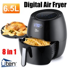 Uten 1800W 6.5L Air Fryer Power Oven Cooker Timer Oil Free Healthy Frying Chips