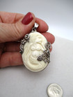 Art Nouveau Sterling Silver Carved  Mermaid Pendant [P43] — photo 2