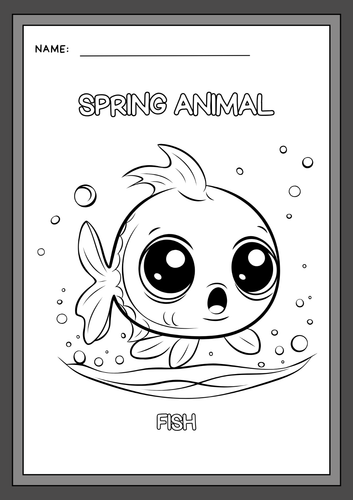 Printable Kids Colouring Book | Animal Theme | PDF Instant Download - Picture 6 of 11