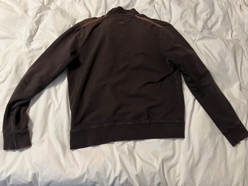 HUGO BOSS MEN'S SWEATER, Sz M, Black, Long Sleeve, Full Zip, Solid - Picture 6 of 9