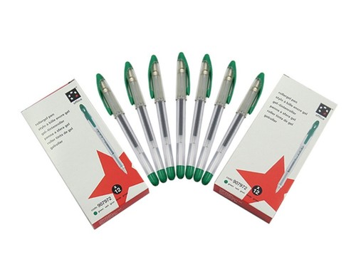 24 x PENNE INCHIOSTRO GEL A RULLO VERDE QUALITÀ VELOCI - Foto 4 di 6
