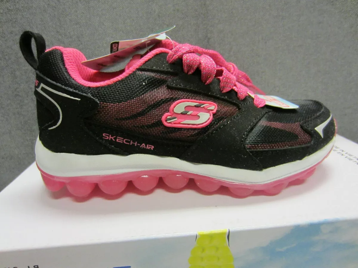 New Skechers Air Bounce Size 11 Athletic 80221L Blk/Pink | eBay