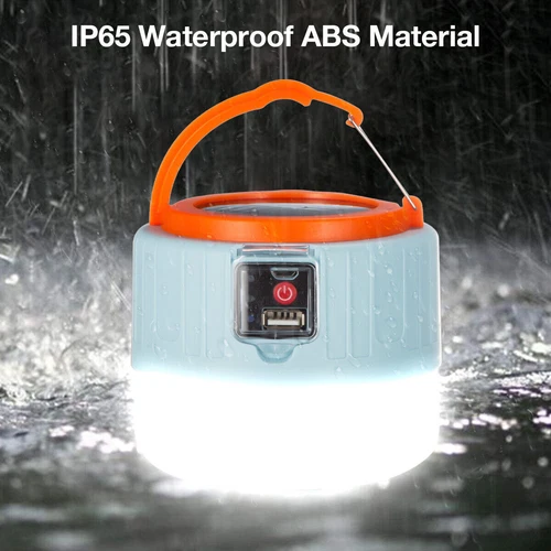300W Solarleuchte Outdoor Camping Lampe Aufladbar Laterne Akku Zelt Licht USB - Bild 11 von 19